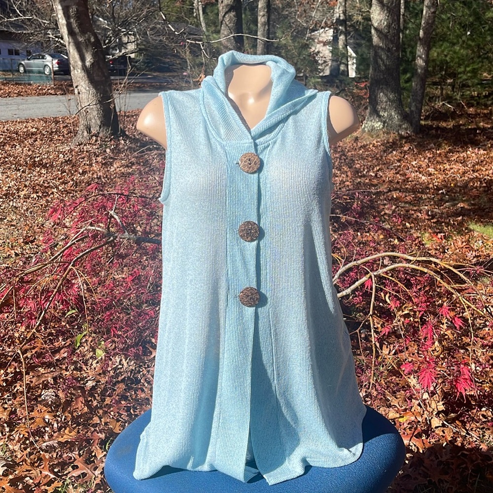 Trisha Tyler Size Large Linen Blend Vest